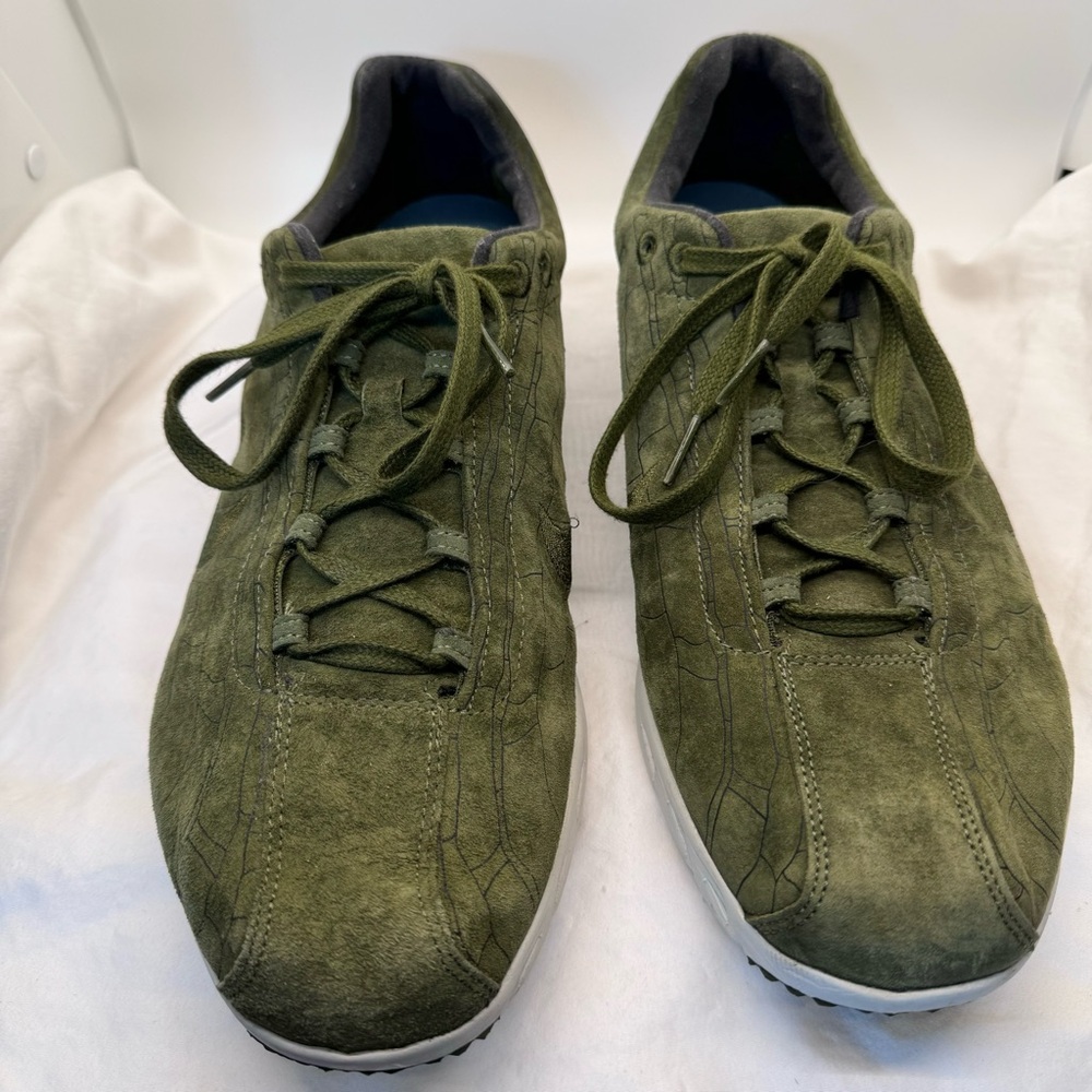 Nike Men’s size 13 Mayfly Leather and  Suede Premium Legion Green Sneaker